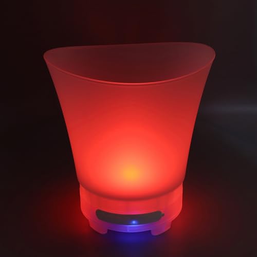 7L LED-ijsemmer met 4 lichtmodi Speaker, kleurrijke wijnbieremmer met super grote capaciteit en kleurrijke LED-verlichting aangesloten op ijsemmer om muziek af te spelen 4