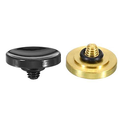 Camera Shutter Button, 2 Pack Soft Shutter Release Pure Copper Camera Button Concave, Black/Golden