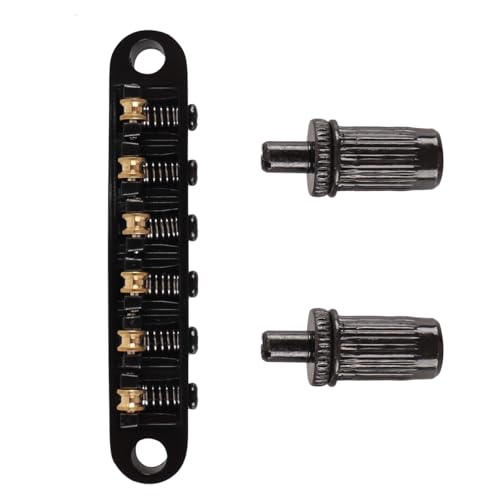 1 set zinklegering gitaarzadels, koperen balbrug voor LP SG elektrische gitaar (zwart)