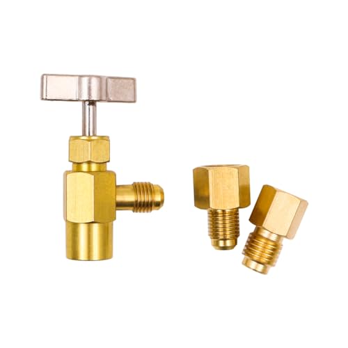 R134a zelfafdichting kan tappen met 1/4' SAE female en 1/2' mannelijke adapter kan fles afvoer koelvloeistof opening klep voor airconditioner spruitstuk 3