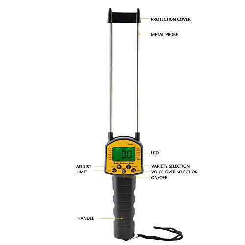 Draagbare Hay Moisture Meter, Digitale Lcd Grain Moisture Meter voor Tarwemaïs Rice Peanut Soja 3
