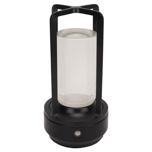 Kristaltafellamp 3 Kleurtemperatuur Touch Control USB oplaadbare LED Bureaulamp voor thuis (BLACK)