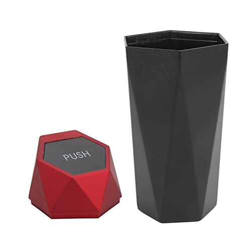 Car Roll Bin met deksel Leakproof Rood Stijlvol voor voertuigen Home Office Keuken 3