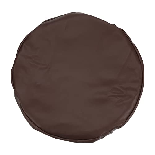 Ronde Bar Stool Cover PU leer afwasbaar Elastische Stool Pillowcase voor Diameter 12-14 Inch Stoel Koffie Bruin