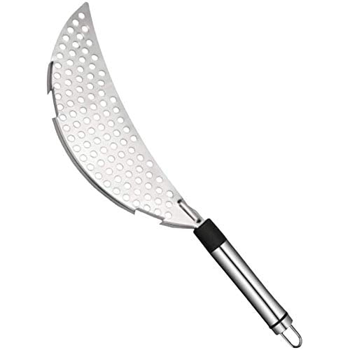 Pan Stainless Steel Crescent Keukenvergiet met handvat Heavy Duty Fit De meeste potten en pannen