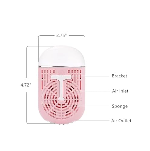 Zee USB Mini-fan Oplaadbaar Draagbare Lash Fan Super Silent Gel droger voor wimper uitbreiding Supplies Airconditioning Blower voor wimper uitbreiding (Roze)