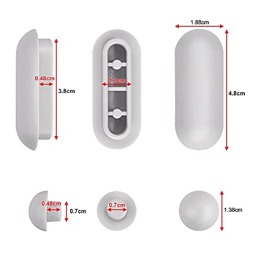 Toiletstoel Damper Plastic Toilet Zitje Buffer Bumper Vervanging Part Seat Cover Buffer 8 Zithoeken 4 Dekkussens voor toiletdeksel en toiletstoel (Grijs)