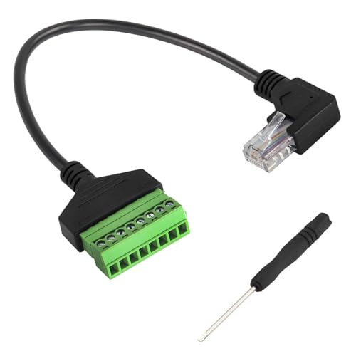 RJ45 Schroef Terminal, Solder Gratis Plug RJ45, RJ45 Ethernet 8P8C Plug to 8 Pin Extender Adapter voor AV CCTV DVR Cat6 Cat5 Inline Coupler (30cm rechts)
