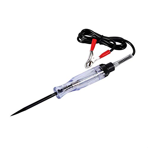 Autospanningstester, testlamp, 12 Volt elektrisch Wire Circuit Tester, 6V/12V/24V DC voor auto, vrachtwagen, met lange sonde Pen