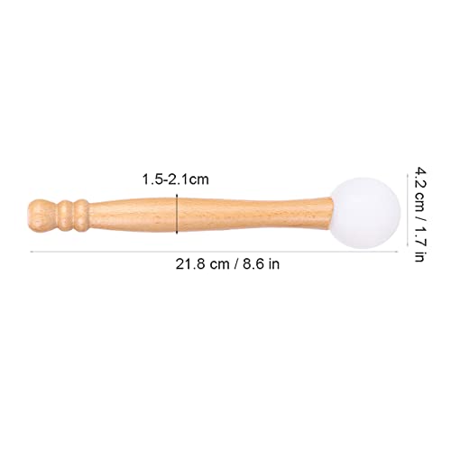 Zang Bowl Mallet, Rubber hoofd Houten Mallet Stick Rubber O-ringen voor het spelen van Crystal Singing Bowl Percussie Accessoires
