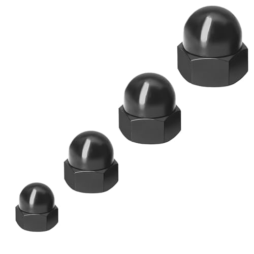 Verpakking van 25 dopjes Hex beschermdopjes Noten M10 Beschermdopjes Zwart 4