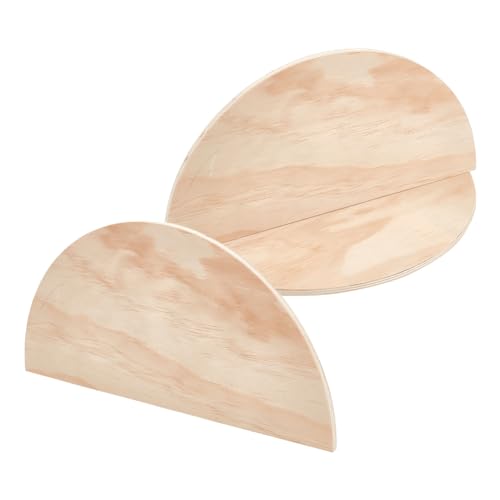 5st halve cirkel cutouts, onafgemaakte houten platen blanco gesneden stukken half ronde houten plaat voor ambachten houten borden onafgemaakte houten deur hangers