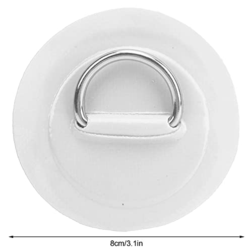 2 stuks Marine Vaste Buckle Paddle Board D-Ring Kajak D-Ring Pad Opblaasbare boot D-Ring Patch met Bungee Cord voor Marine Kayak(White)