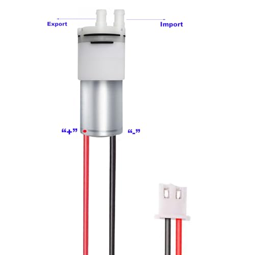2 Pairs DC 12V 370 Mini Waterpomp, Elektrische Membrane, Zelfbebost, voor theemachine, waterkoeling, Vistank (met pre-Wired Terminals) 4