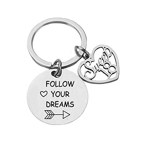 Inspirerende 18e verjaardag sleutelhanger voor dochter zuster vriendin familie verjaardag cadeau meisje zilver W25/L50, zilver