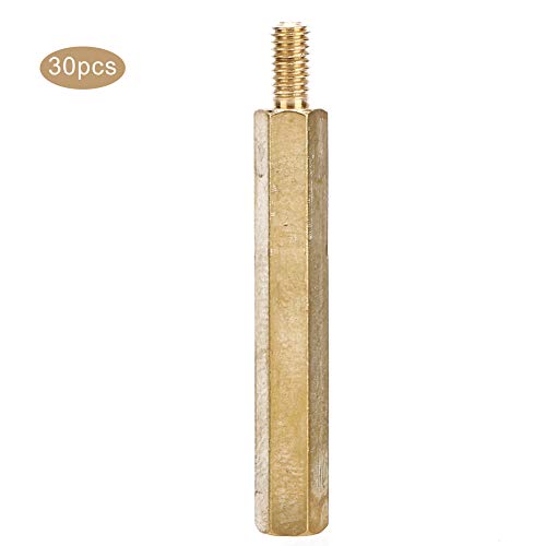 Hex Standoffs, Copper Standoffs, Brass Standoffs, M3 Single Head Hex Nuts, Spacer Spacer Screw Nut Assortiment Kit voor PCB (M3*30) 5
