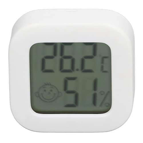 Digitale thermometer, hygrometer met LCD-display, temperatuurbereik -10~70°C, fout ±1°C, vochtbereik 10~99% RH, fout ±5% RH, CR2032 batterij inbegrepen, band