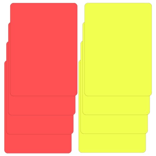 8 st. Voetbal scheidsrechter kaartset, rode en gele kaarten, voetbalkaarten, voetbalkaarten, scheidsrechter kaarten, voetbal accessoires voor schoolsport, clubs, professionele spellen (4 geel +