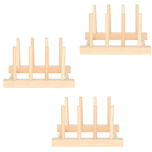 Houten Plate Rack Organisator voor kast deksel potten en pannen afdrogen Verticaal Vrijstaande Racks Snijplank Pothouder Hout Innerneed Bamboe Standard Cups Gadsby Keuken 5