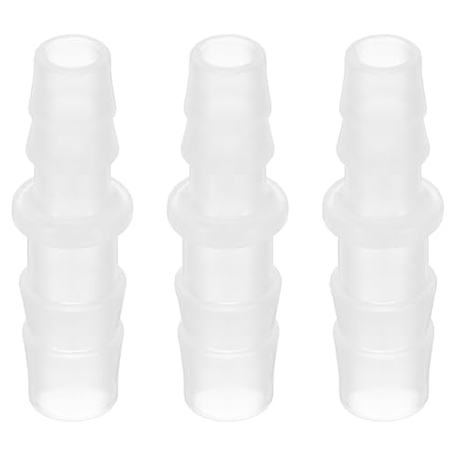 Slang Barb Reducer, 3st 3/8" tot 5/16" slang ID Connectors Joint Plastic Pipe Fitting Splitter Mender Union Adapter voor Air Water Fuel Gas Aquarium, wit