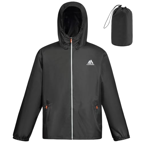 Heren regenjas Waterdicht Lichtgewicht Waterdicht Opvouwbare regenjas met Hood Bike Rain Windbreaker voor Wandelen Running Outdoor