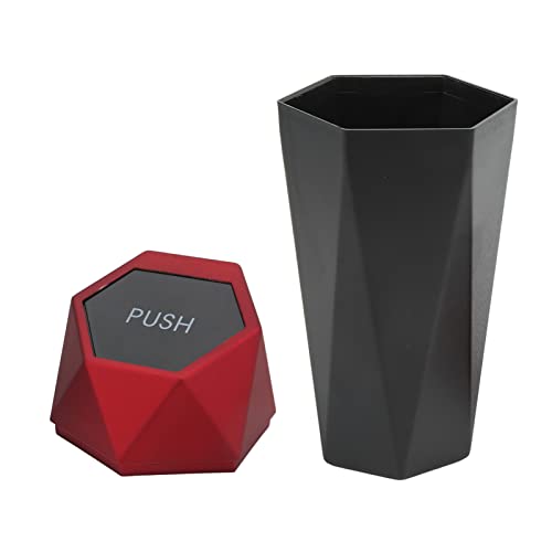 Car Roll Bin met deksel Leakproof Rood Stijlvol voor voertuigen Home Office Keuken 4