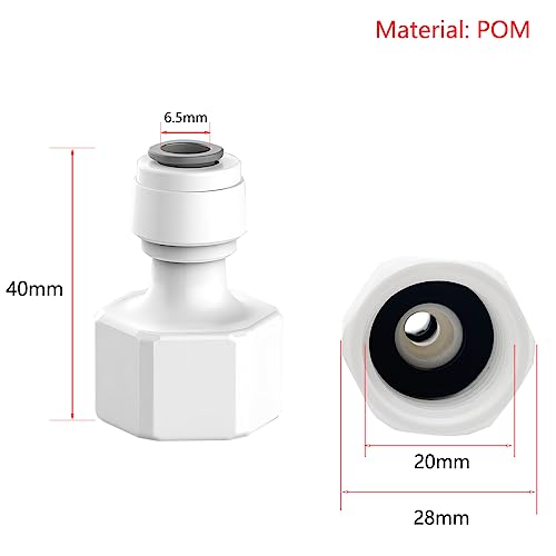 2 stuks waterfilter slang connector, 1/4 inch tot 1/2 inch vrouwelijke draad en 1/4 inch tot 1/2 inch mannelijke, RO waterfilter passen 4