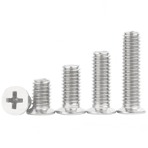 M4 x 8mm Roestvrij staal Countersunk Schroeven, Cross Head Machine Schroeven, Full Threaded Fixing Schroeven, voor machines, meubels, hout, 20st