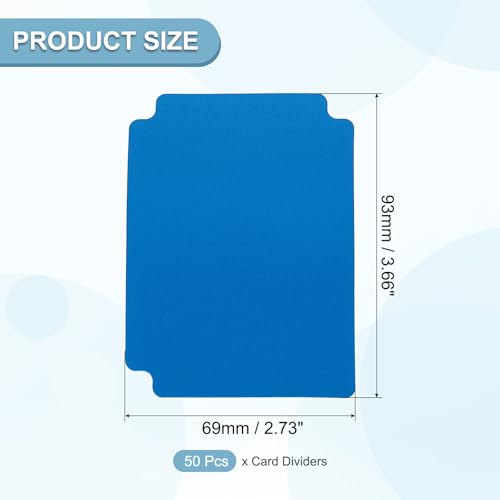 50st Trading Card Dividers Index Card Voetbal Kaart Sorter Opslagdozen Organisator Lade Accessoires voor Sport Game Baseball Card Licht Blauw