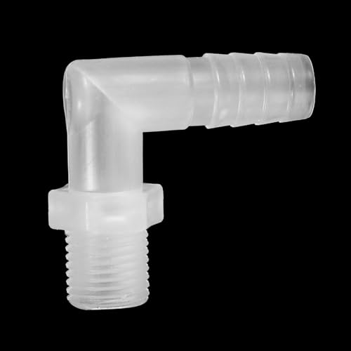 1/4" G x 3/8" Slang Barb Fitting L Elbow Fittings, 5S Plastic Barbed Wire Pipe Connector Joint Splicer Mender Adapter Unie voor gas brandstof vloeibare lucht 4