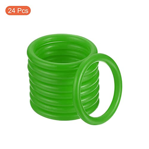 24st Carnaval Ring Gooi 4cm Plastic Bands voor Outdoor Party Favor Groen 3
