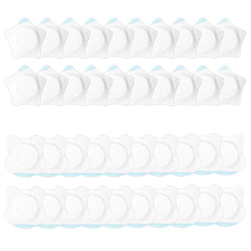 60 st Castorolie Wrap voor Navel, Leak Proof Zelfklevende Castor olie Patches Sterke Absorberende Cute Shapes Compress Wrap Wegwerpbare Biologische Covers Niet wassen