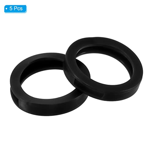 Key Caps Covers Ringen, 5 Pack 1.2" Sleutels Identifiers Covers Coding Tags Marker Ronde Siliconen Mouw voor Office House Appartement, Zwart 3
