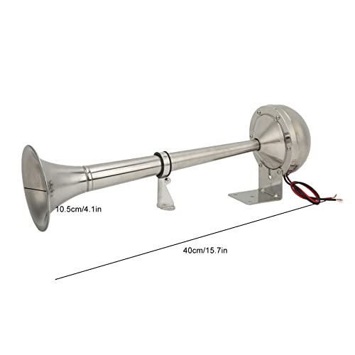 VXH1112MAR-C Compressed Air Horn, 328 DB 12 V 30 W Roestvrij Steel Air Horn voor boten, campers, jachten, enkele trompet 5