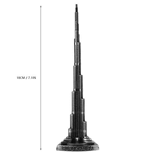 Tower Ornament,Burj Khalifa Model (ca. 18cm/7.1 Inch),Burj Khalifa Miniatuur Model,Office Meubilair Bureau Decor,Metal Bureau Model Ornament 3