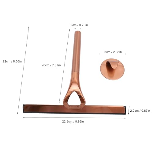 Window Collector Glaswisser, Douche Cropie Scrubber 304 Roestvrij staal Siliconen voor Badkamer spiegel Window Car (Antique Bronze) 3