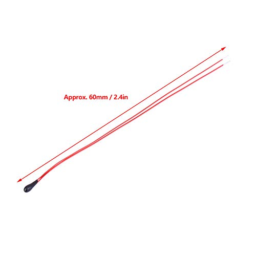 10PCS Hoge gevoeligheid NTC Thermoistor Kit MF52B Geëmailleerd draad temperatuursensoren met 60mm draad Diverse Kit voor temperatuursensor en controle (10K) 4