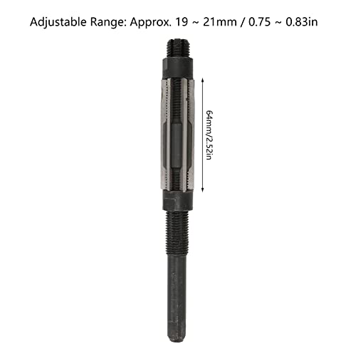 9SiCr Handreamers, verstelbare Reamer 19-21mm Afstelbereik Handcrank Tool 6 Groeven 64mm Lengte 3