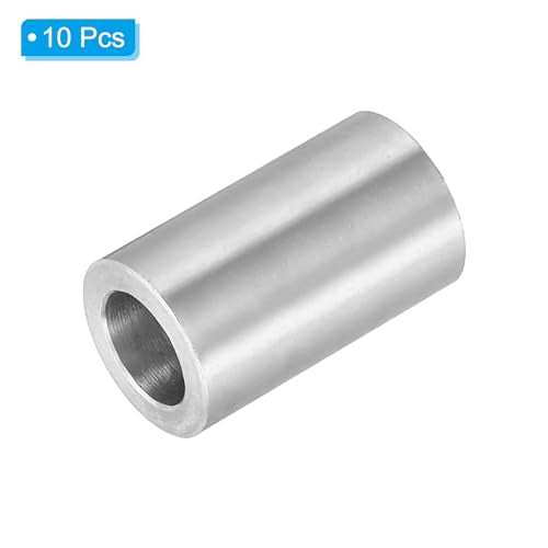 M10 Aluminium Spacers, 10Pcs Metaal Spacer Aluminium 10,2mm ID x 16mm OD x 27mm L Aluminium Spacer Schroef Standoff Ronde voor 3/8" M10 Schroefbout 3