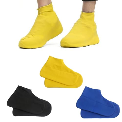 Schoenhoes, waterdicht, 3 Pairs Silicone Overschoenen, Non-Slip Herbruikbaar voor Outdoor, Regen, Snow, Muddy Road, EU Shoe Size (38-46)