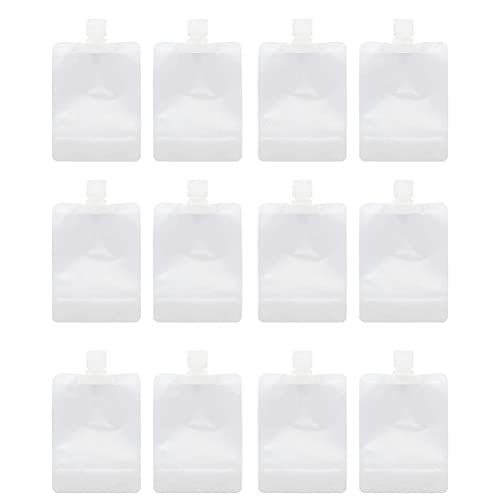 12 stuks draagbaar Reis Vloeistof Make-up Verpakking Zakken, Plastic Transparante Clamshell Verpakking Zakken, Navulbare Lege knijpzak, Standaard, Standaard