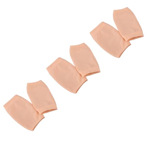 3 Pairs Gel Heel Sokken, Open Toe Gel Sokken, Heel Reparatie Sokken, Hydrating Heel Sokken voor Gebarsten hakken (Flesh Pink)