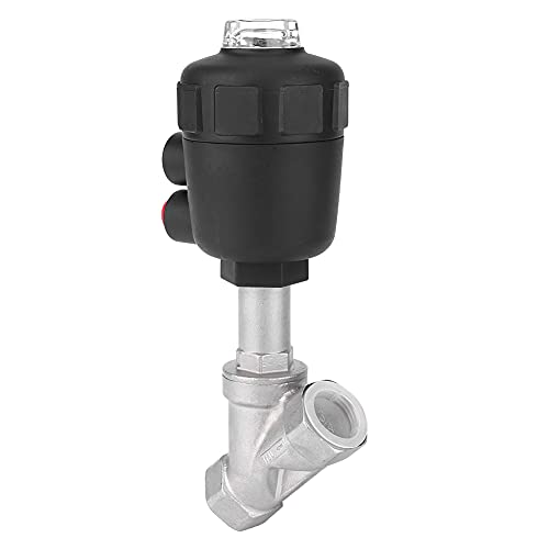 Stainless Steel Air Operated Angle Seat Valve met draadverbinding, Verdikte kunststof behuizing, 3/4in DN20, Geschikt voor stoom - Pneumatische Stoomventiel