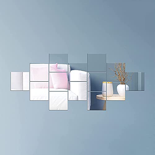 Set van 16 Self-Adhesive Spiegels, 15 x 15 cm, Flexibele Plastic Spiegels, 0,2 mm dikke acryl spiegel, Frameloze Kleine Spiegel voor Home Decoratie 4