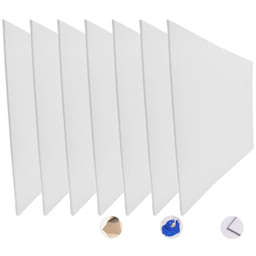 Canvas, 20 x 30 cm Blank schilderen Canvas, voorgestrekte Canvas, Pure Cotton Painting Canvas, Geschikt voor Oliepigmenten, Propyleen en Aquarellen, enz. (7 stuks)