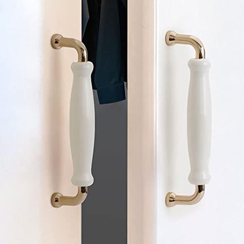 6PCS Cabinet Handvat, Keramische Zink Legering Kabinet Handvat, Keuken Lade Deur Handgrepen, Deurknoppen voor vervanging, voor lade, Keukenkast, Badkamer kabinet, Kabinet Deur (Hole Center: 96mm) 5