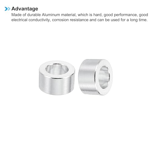 M3 Aluminium Standoffs Set van 10 Ronde Metaal Standoffs Aluminiumlegering voor M3 Schroefbout, 3 x 3,1 x 5 mm (L x D x D) 4