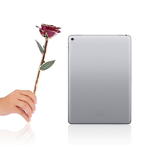 Gouden Rozen Bloemen 24K Gouden Dipped Roos, Eeuwige Roos met Stand voor Verjaardag, Gepersonaliseerde Anniversary Gifts voor Vrouwen, Geconserveerde Echte, Voor altijd liefde