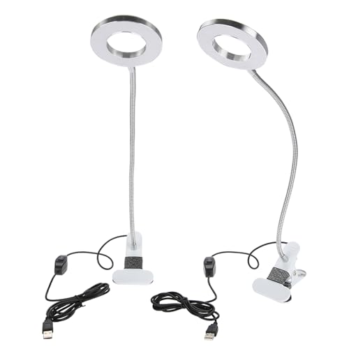 Clip Licht Wit Make-up Lamp LED USB Plug-In Opvouwbare Tattoo Lamp 2 Kleuren Verstelbaar voor make-up, Tattoo, Manicure, Lash, Extensions, Klemlamp, Bed, Kinderen, USB-leeslamp, Klem 3