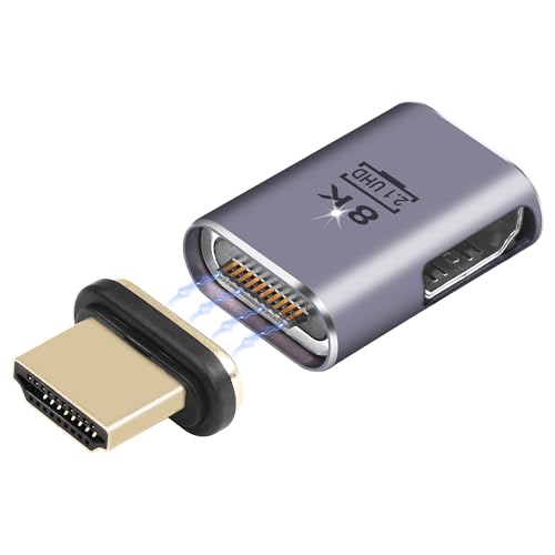 Magnetische HDMI Adapter, 10 Pin, HDMI 2.1 Plug naar Bus Extender Connection, 8K UHD Video, Compatibel met Computer Game Console, Smart Box, Monitor, TV Projector (HDMI Links)